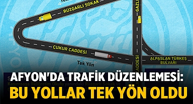Afyonkarahisar'da Trafik Düzenlemesi: Bu Yollar Tek Yön Oldu