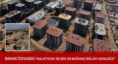 Bakan Özhaseki, Malatya'da 130 bin 419 bağımsız bölüm yapacak