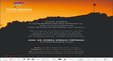 Afyonkarahisar'da Büyük Taarruz Uluslararası Kısa Film Festivali bu tarihlerde düzenlenecek