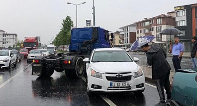 Düzce'de maddi hasarlı kaza