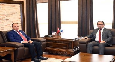 Afyon Kocatepe Üniversitesi Rektörü, Basın İlan Kurumu Konya Bölge Müdürü'nü ağırladı