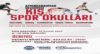 Afyonkarahisar Belediyesi, Çocuklara Kış Spor Okulu Fırsatı Sunuyor!