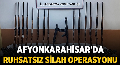 Afyonkarahisar'da Çobanlar İlçesi'nde Ruhsatsız Silah Operasyonu 