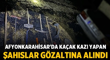 Afyonkarahisar'da Kaçak Kazı Operasyonu: 3 Şüpheli Yakalandı, Kazı Materyalleri Ele Geçirildi!