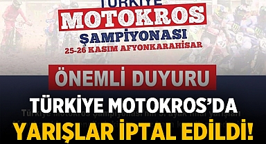 Afyonkarahisar'da Şiddetli Fırtına Nedeniyle Türkiye Motokros Şampiyonası Yarışları İptal Edildi
