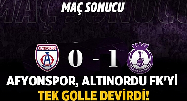 Afyonspor, Altınordu FK'yi Ergin Keleş'in Golüyle Mağlup Etti