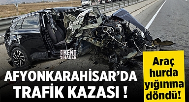 Konya-Afyon Yolu'nda Trafik Kazası: 1 Otomobil Hurdaya Döndü!