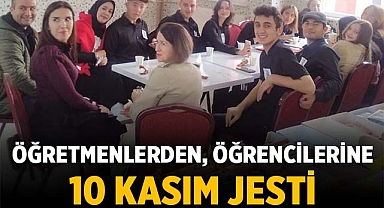 Öğretmenlerden, öğrencilerine 10 Kasım jesti