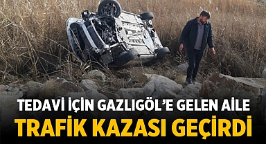 Afyon Gazlıgöl Kaplıcalarına tedavi için gelen aile trafik kazası geçirdi