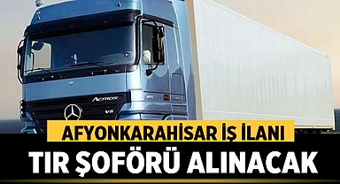 Afyonkarahisar'da İş İlanı: Tır-Çekici Şoförü Aranıyor