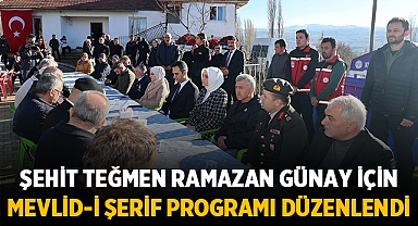 Şehit Teğmen Ramazan Günay için Mevlid-i Şerif programı düzenlendi