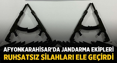 Afyonkarahisar İl Jandarma Komutanlığı Başarılı Operasyonla Ruhsatsız Silahları Ele Geçirdi