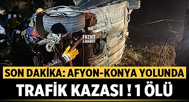 Afyonkarahisar-Konya Yolunda Trafik Kazası: 1 Ölü, 2 Yaralı!