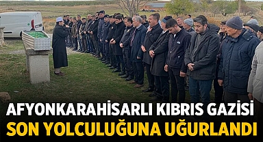 Afyonkarahisarlı Kıbrıs Gazisi son yolculuğuna uğurlandı