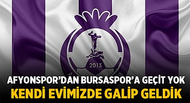 Afyonspor, Bursaspor'u 2-0 mağlup etti