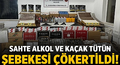 Bolvadin'de Sahte Alkol ve Kaçak Tütün Şebekesi Çökertildi!