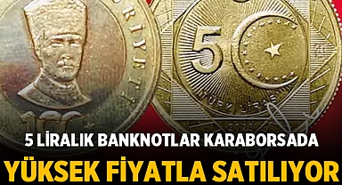 Yeni 5 Liralık Banknotlar Karaborsada Yüksek Fiyatla Satılıyor