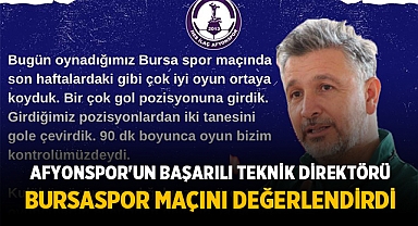 Sinan Yücer Bursaspor maçını değerlendirdi