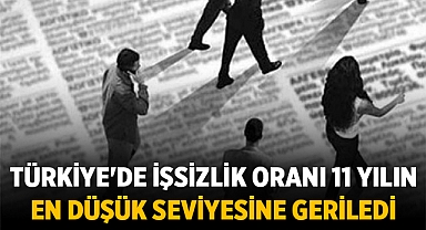 Türkiye'de İşsizlik Oranı 11 Yılın En Düşük Seviyesine Geriledi