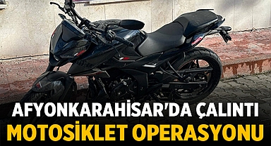 Afyonkarahisar'da Çalıntı Motosiklet Operasyonu
