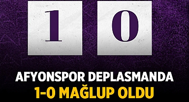 Afyonspor, Zonguldak Kömürspor'a deplasmanda 1-0 mağlup oldu!