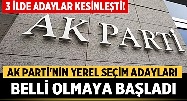 AK Parti'nin Yerel Seçim Adayları Belli Olmaya Başladı: 3 İlde adaylar kesinleşti