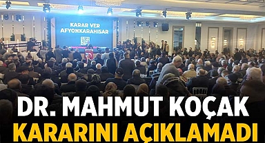 Dr. Mahmut Koçak Belediye Başkan Adaylığını Açıklamadı!