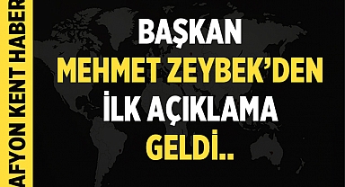 Mehmet Zeybek'ten Açıklama: 