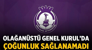 Afyonspor Kulübü'nden Duyuru: Olağanüstü Genel Kurulda Çoğunluk Sağlanamadı