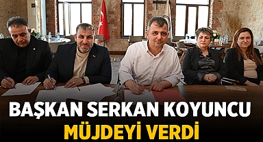 Başkan Koyuncu Emirdağ'da personeline müjdeyi verdi