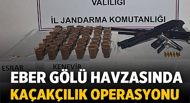 Eber Gölü Havzasında Kaçakçılık Operasyonu: Kenevir ve Uyuşturucu Madde Ele Geçirildi
