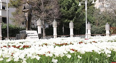 İstanbul'un tarihi noktaları lalelerle süslendi