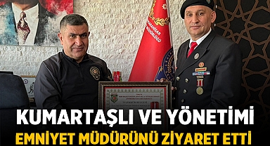 Kumartaşlı ve Yönetimi Emniyet Müdürünü ziyaret etti