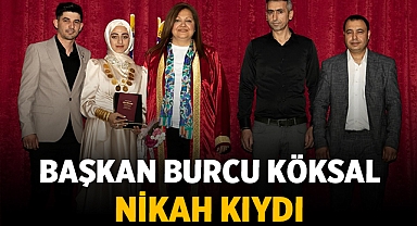 Afyonkarahisar Belediye Başkanı Burcu Köksal, Gamze ve Muhammed'in Nikahını Kıydı