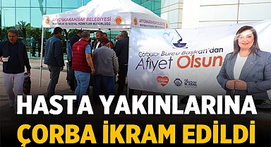 Afyonkarahisar'da hasta yakınlarına sıcak çorba ikram edildi