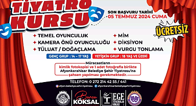 Afyonkarahisar'da Sanatseverlere Fırsat! Afyonkarahisar Belediye Şehir Tiyatrosu Tiyatro Kursları Başlıyor!