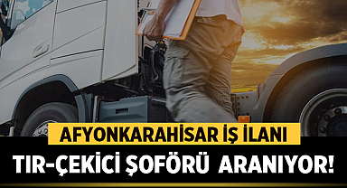 Afyonkarahisar'da bu firmaya Tır-Çekici şoförleri aranıyor