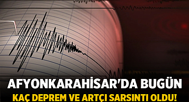 Afyonkarahisar'da bugün kaç deprem ve artçı sarsıntı oldu!