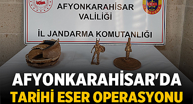 Afyonkarahisar'da Tarihi Eser Operasyonu: Gazlıgöl'de 2 Adet Heykel Ele Geçirildi