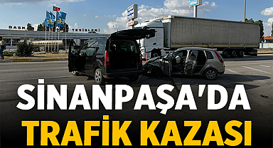 Sinanpaşa'da Trafik Kazası: Yaralılar var!