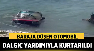 Afyonkarahisar'da Baraja Düşen Otomobil Dalgıç Yardımıyla Kurtarıldı