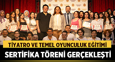 Afyonkarahisar'da Tiyatro ve Temel Oyunculuk Eğitimi Sertifika Töreni Gerçekleşti