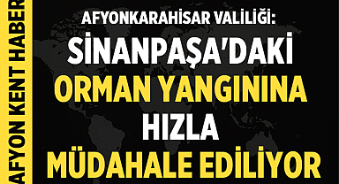 Afyonkarahisar Valiliği: Sinanpaşa'daki Orman Yangınına Hızla Müdahale Ediliyor
