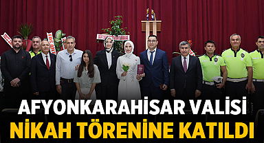 Afyonkarahisar Valisi Nikah Törenine Katıldı: Mesai Arkadaşlarına Duygusal Mesaj