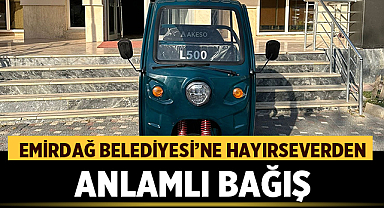 Emirdağ Belediyesi’ne Hayırseverden Anlamlı Bağış: Elektrikli Araç Desteği