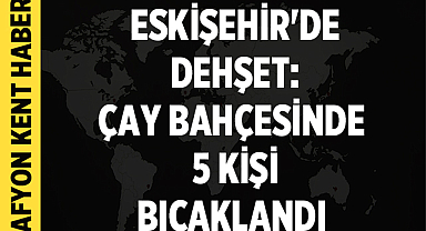 Eskişehir'de Dehşet: Çay Bahçesinde 5 Kişi Bıçaklandı
