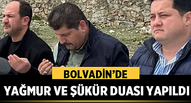 Bolvadin'de yağmur ve şükür duası yapıldı
