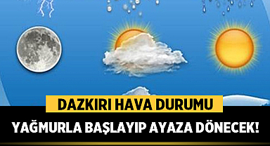 Dazkırı Dikkat! Hava Fena Değişiyor: Yağmurla Başlayıp Ayaza Dönecek!