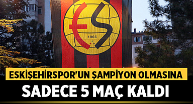 Eskişehirspor'un Şampiyon Olmasına Sadece 5 Maç Kaldı!
