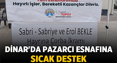 Dinar'da Pazarcı Esnafına Sıcak Destek: